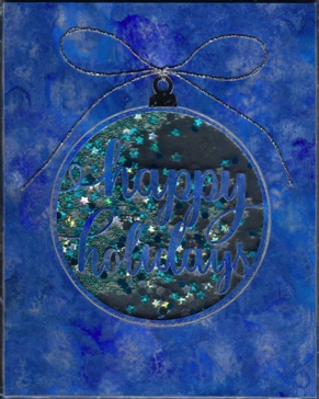 Shaker Card - Happy Holidays Ornament 1